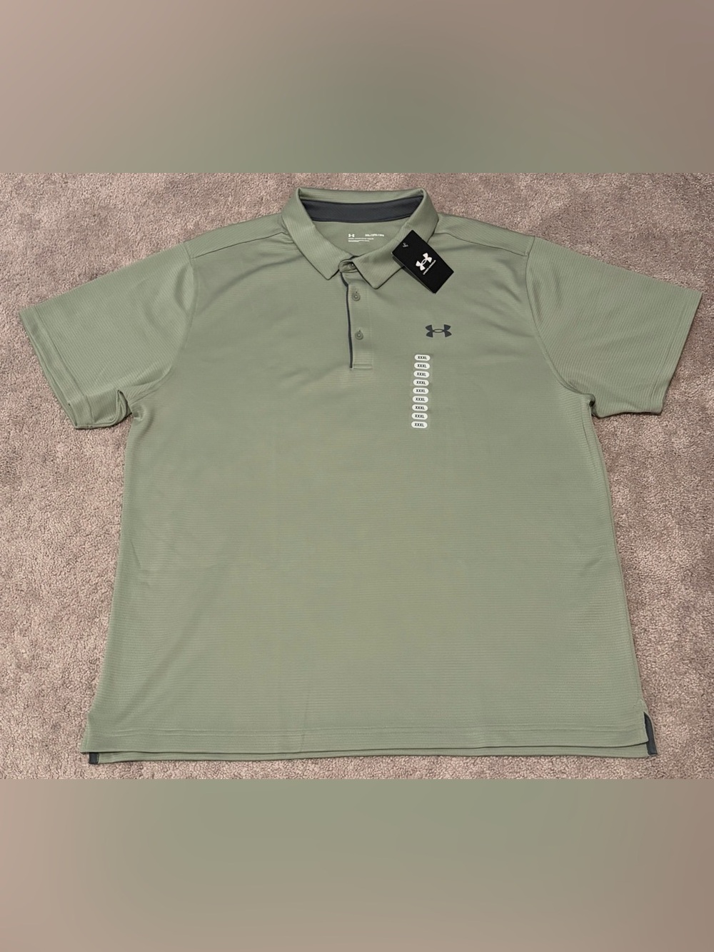 NWT Under Armour Loose Fit Tech Men’s Green Polo Shirt Size 3XL